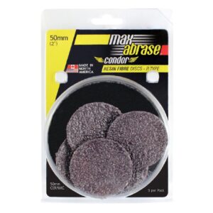 Carded 5 Pack 50mm x 24 Resin Fibre Disc R Type Ceramic Grit