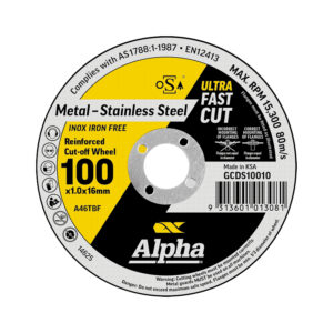 Cutting Disc 100 x 1mm Alpha Bulk