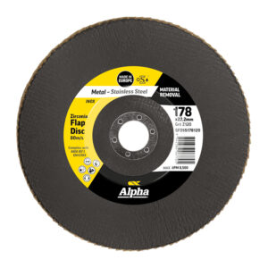 Flap Disc 178mm Z120 Grit Zirconia Alpha Bulk