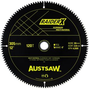 Austsaw RaiderX Aluminium Multi Material Blade | 305mm x 30 x 120T