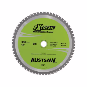 Austsaw - 300mm (12in) Rotary Hacksaw Blade - 25.4mm Bore - 60 Teeth