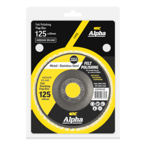 Felt Polishing Flap Disc 125mm Medium D5-H40 Carded (Pk 1)