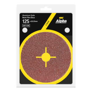 Resin Fibre Disc 125mm A36 Grit AlOx Carded (Pk 5)
