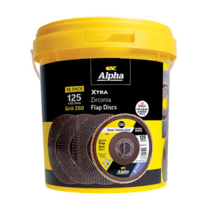 Flap Disc 125mm Z60 Grit Zirconia Xtra Tub (Pk 15) Bonus GCGGS12535 x 3
