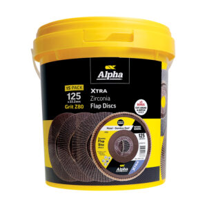 Flap Disc 125mm Z80 Grit Zirconia Xtra Tub (Pk 15) Bonus GCGGS12535 x 3