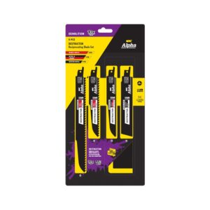 Demolition 8 Piece Recip Blade Set incl Pouch.