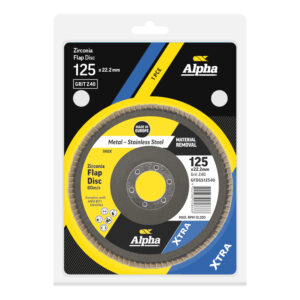 Flap Disc 125mm Z40 Grit Zirconia Xtra Carded (Pk 1)