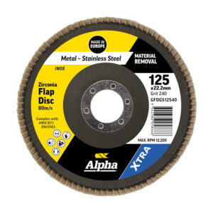 Flap Disc 125mm Z40 Grit Zirconia Xtra Bulk