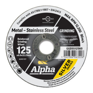 Grinding Disc 125 x 6mm Stainless Silver Series Bulk