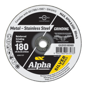 Grinding Disc 180 x 6mm Stainless Silver Series Bulk