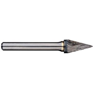 6mm Pointed Cone Carbide Burr, 22 deg