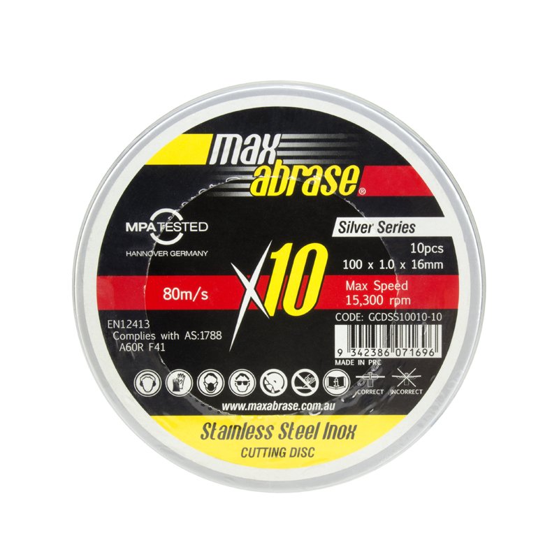 Cutting Disc 100 x 1mm Silver Series Trade Tin (Pk 10)