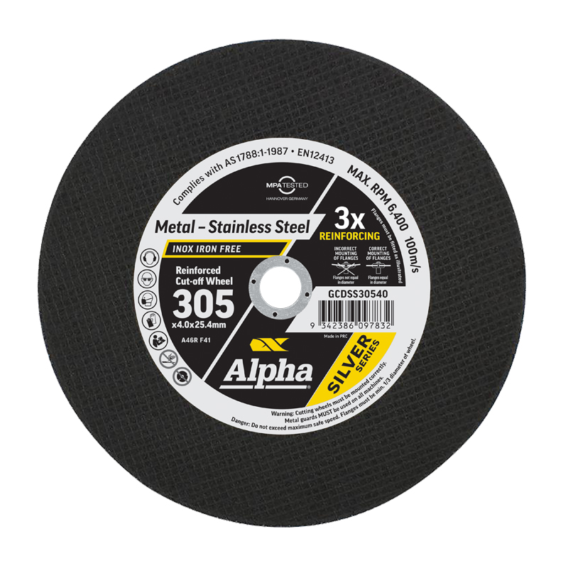 Cutting Disc 305 x 4 x 25.4mm Silver Series Bulk