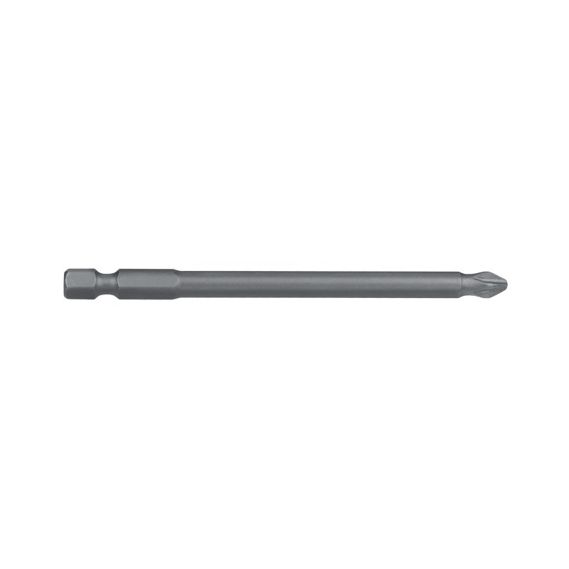 PH2 x 100mm Phillips Ribbed Power Bits - Handipack (x10)