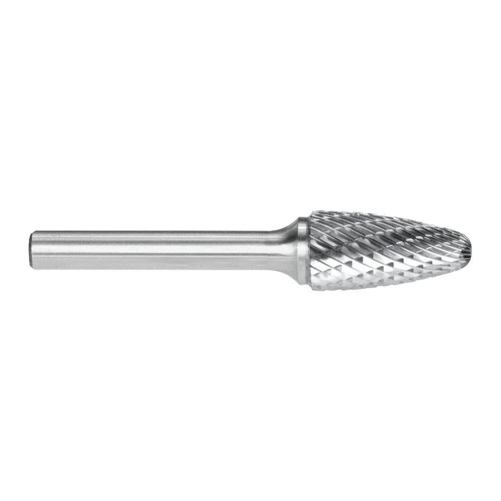 3/8in Tree Radius Nose Carbide Burr | Silver Series