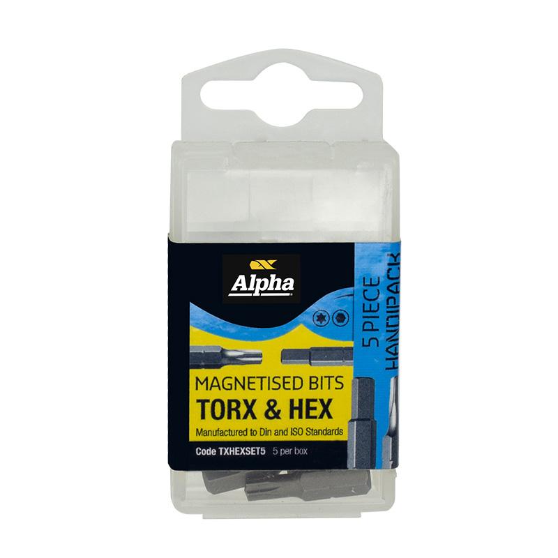 5 Piece Torx and Hex Bit Set