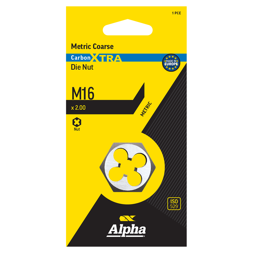 Carded Carbon Die Nut MC-16.0 x 2.00