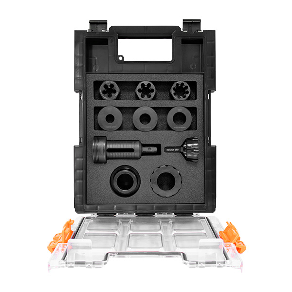 VersaDrive ImpactaDie XL Set including Adapter/Collar + 5/8, 3/4, 7/8, 1" Guides and 4 x Hex Die Nuts